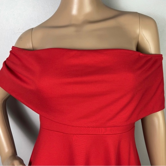 NEW LPA REVOLVE RED OFF-THE-SHOULDER MINI DRESS - Picture 3 of 9